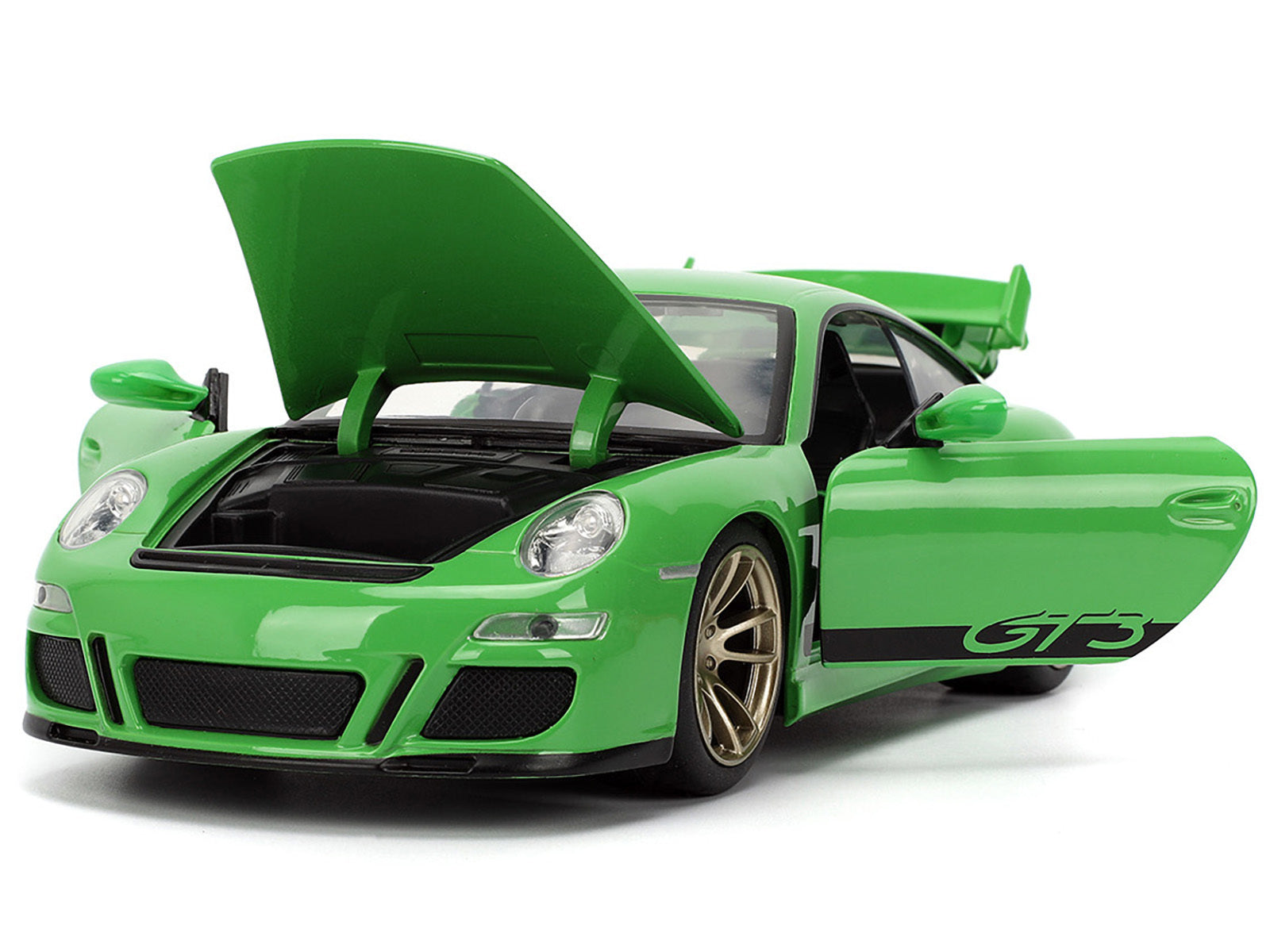 Porsche 911 GT3 (997) Green with Black Accents "Fast X" (2023) Movie "Fast & Furious" Series 1/24 Diecast Model Car by Jada Jada