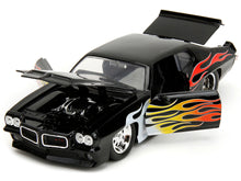 Load image into Gallery viewer, 1971 Pontiac GTO Black with Flame Graphics &quot;Bigtime Muscle&quot; Series 1/24 Diecast Model Car by Jada Jada
