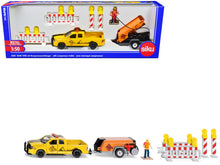 Load image into Gallery viewer, Ram 1500 Pickup Truck Yellow with Compressor Trailer and Worker Figure with Accessories Set 1/50 Diecast Models by Siku SIKU
