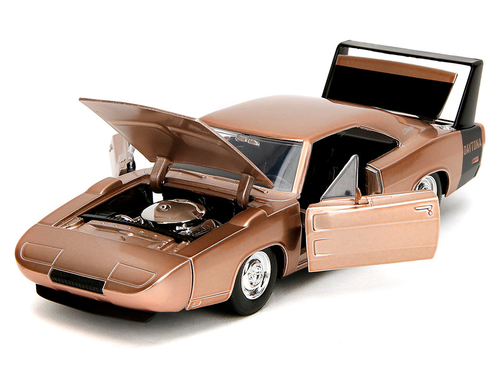 1969 Dodge Charger Daytona Bronze Metallic with Black Tail Stripe "Bigtime Muscle" Series 1/24 Diecast Model Car by Jada Jada