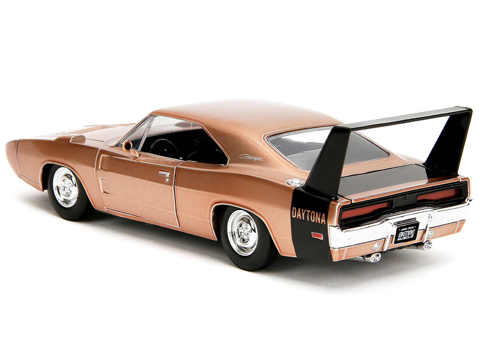 1969 Dodge Charger Daytona Bronze Metallic with Black Tail Stripe "Bigtime Muscle" Series 1/24 Diecast Model Car by Jada Jada