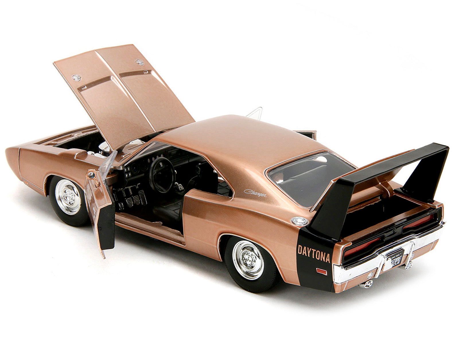 1969 Dodge Charger Daytona Bronze Metallic with Black Tail Stripe "Bigtime Muscle" Series 1/24 Diecast Model Car by Jada Jada