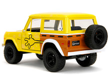 Load image into Gallery viewer, 1973 Ford Bronco Yellow with Graphics and SpongeBob SquarePants Diecast Figure &quot;SpongeBob SquarePants&quot; (1999-Current) TV Series &quot;Hollywood Rides&quot; Series 1/24 Diecast Model Car by Jada Jada
