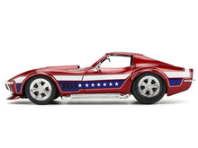 Load image into Gallery viewer, 1969 Chevrolet Corvette Stingray ZL1 Red Metallic with Stars and Stripes Graphics &quot;Bigtime Muscle&quot; Series 1/24 Diecast Model Car by Jada Jada
