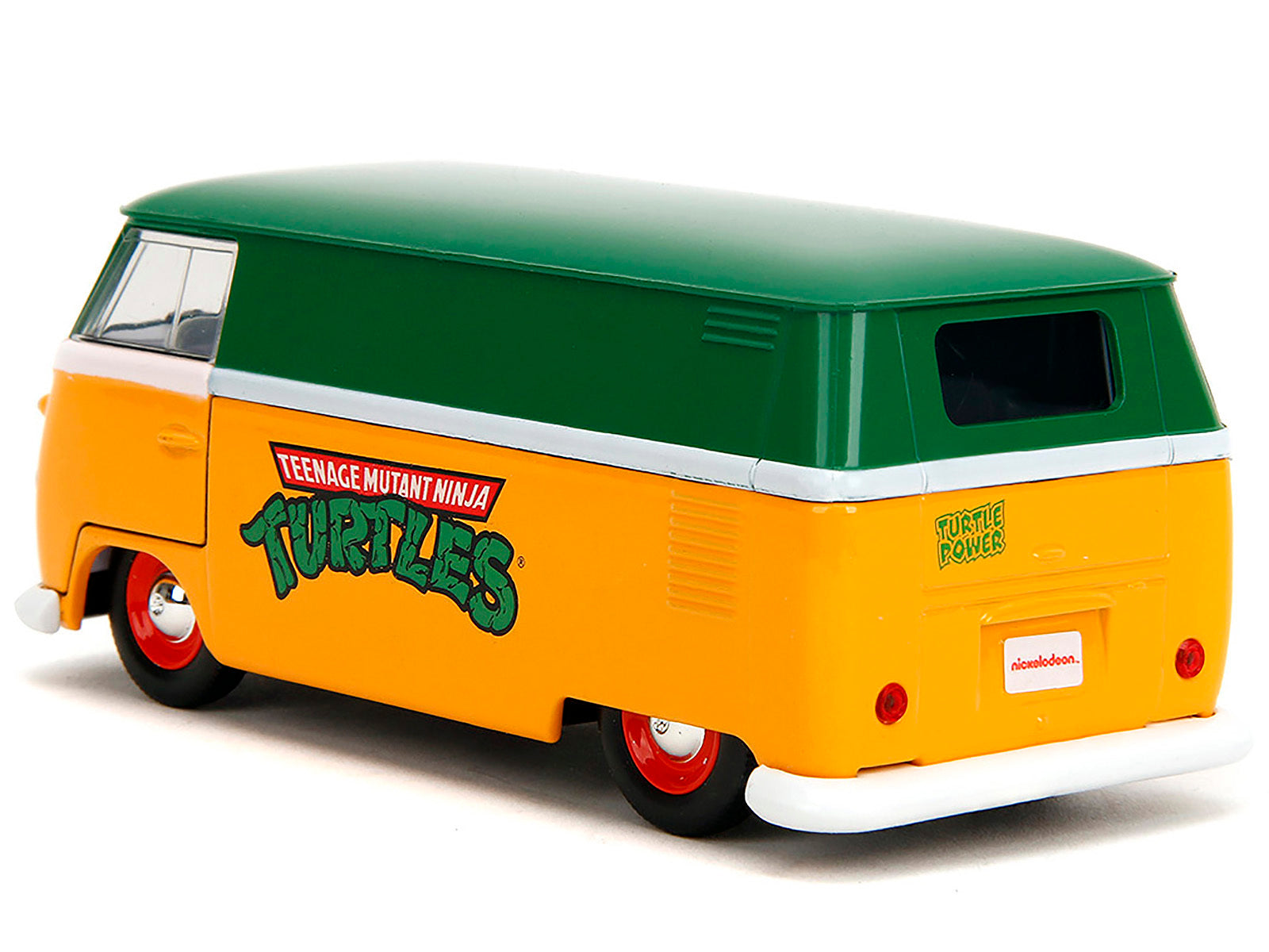 1961 Volkswagen Bus "Teenage Mutant Ninja Turtles" Green and Yellow with White Interior "Hollywood Rides" Series 1/32 Diecast Model Car by Jada Jada