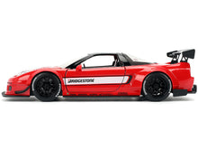 Load image into Gallery viewer, 2002 Honda NSX-R RHD (Right Hand Drive) &quot;Bridgestone&quot; Red with Black Top and White Stripes &quot;JDM Tuners&quot; Series 1/24 Diecast Model Car by Jada Jada
