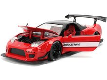 Load image into Gallery viewer, 2002 Honda NSX-R RHD (Right Hand Drive) &quot;Bridgestone&quot; Red with Black Top and White Stripes &quot;JDM Tuners&quot; Series 1/24 Diecast Model Car by Jada Jada
