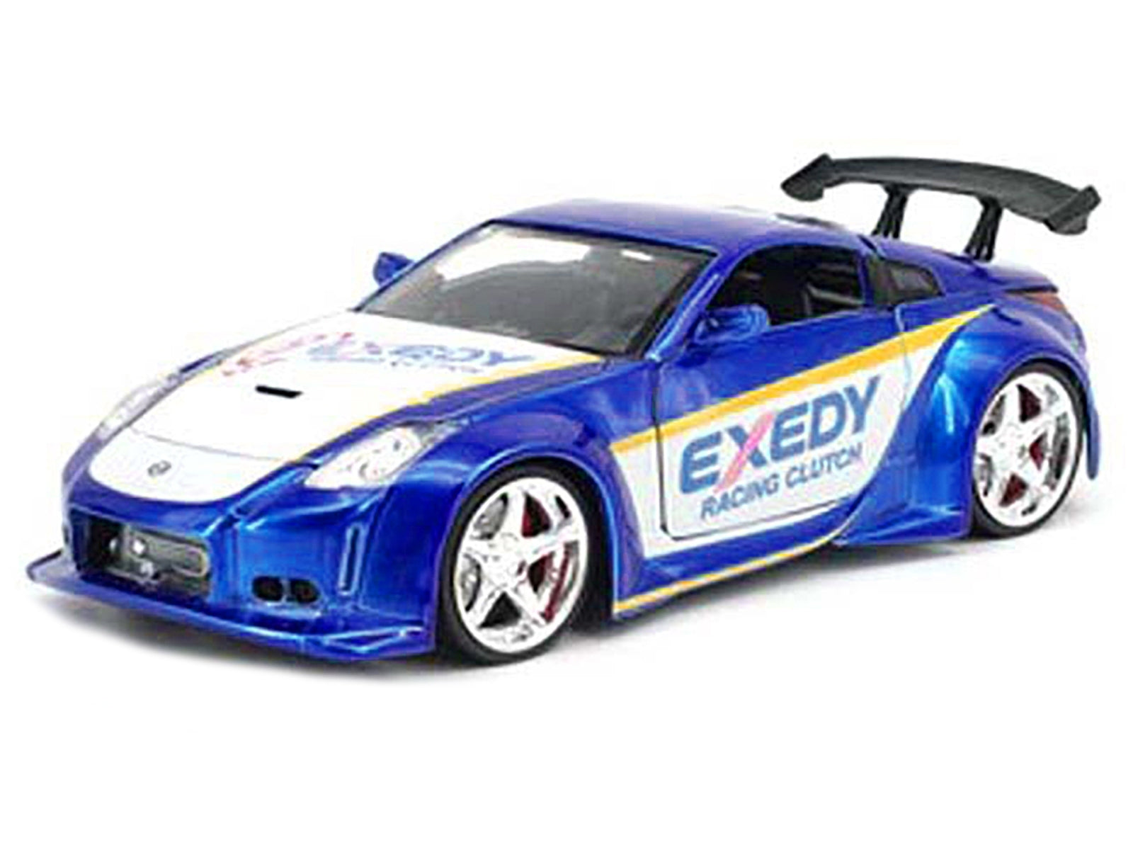 2003 Nissan 350Z "Exedy Racing Clutch" Candy Blue and White "JDM Tuners" Series 1/24 Diecast Model Car by Jada Jada