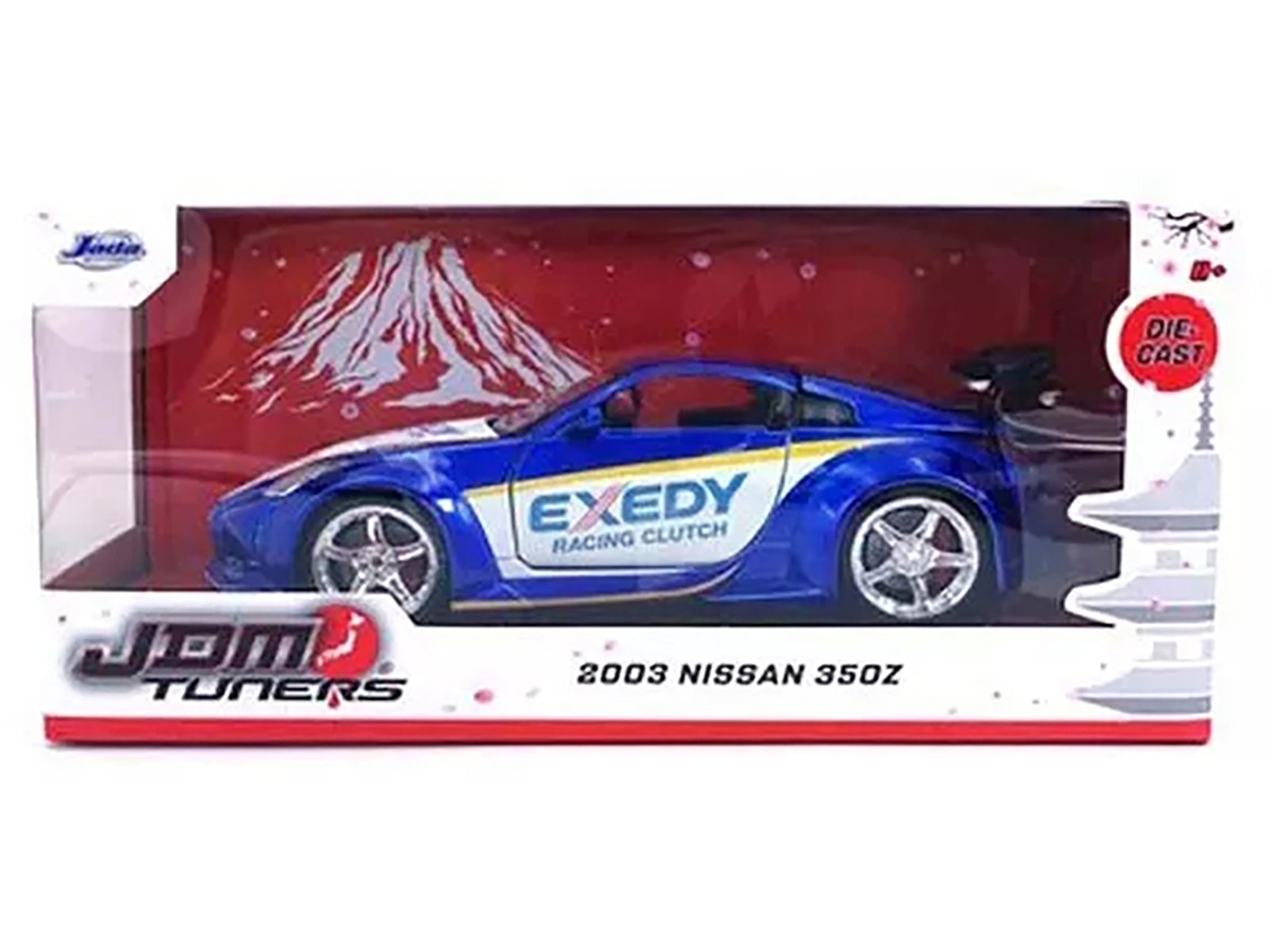 2003 Nissan 350Z "Exedy Racing Clutch" Candy Blue and White "JDM Tuners" Series 1/24 Diecast Model Car by Jada Jada