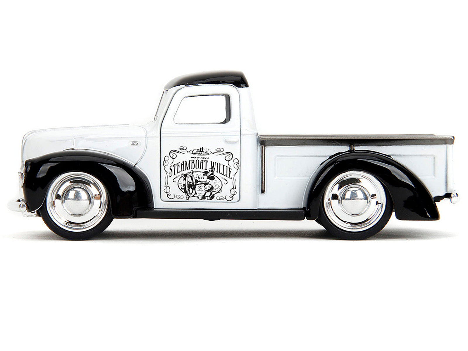 1941 Ford Pickup Truck "Mickey Mouse - Steamboat Willie" White and Black "Hollywood Rides" Series 1/32 Diecast Model Car by Jada Jada