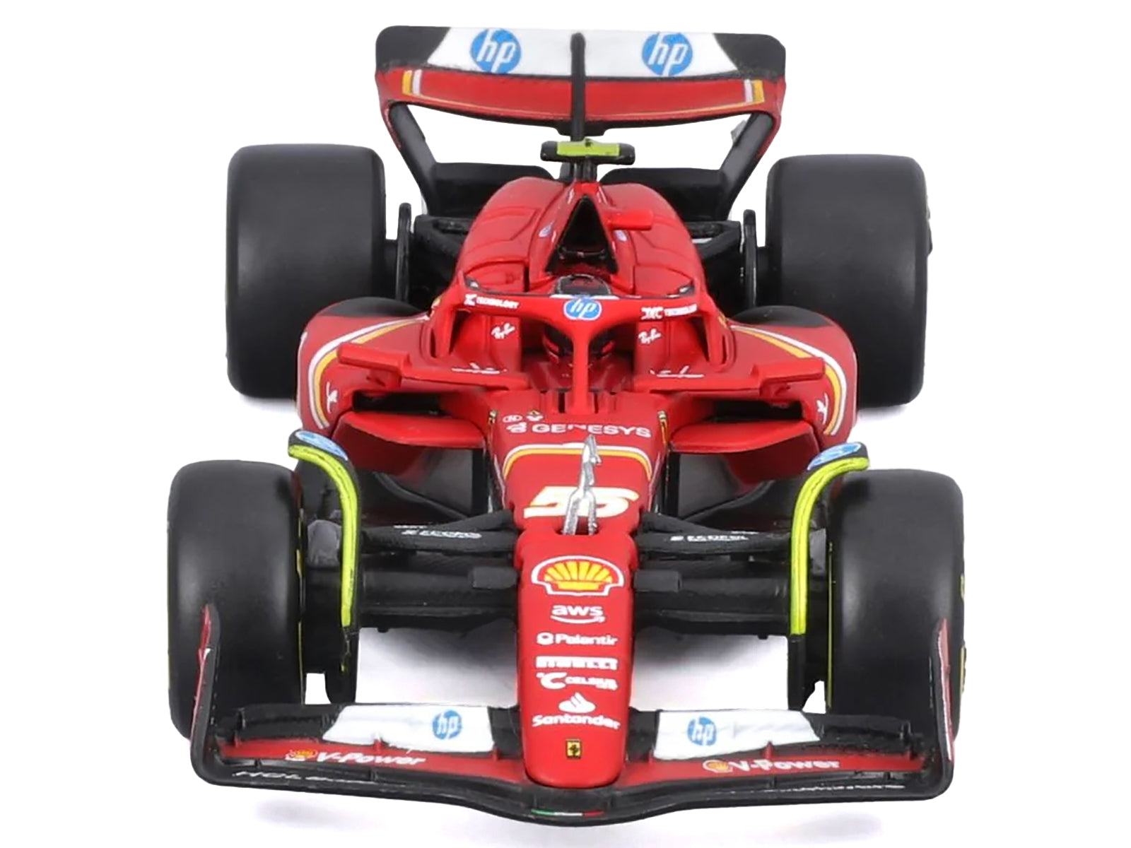 Ferrari SF-24 #55 Carlos Sainz "Formula One F1 World Championship" (2024) with Display Case "Formula Racing" Series 1/43 Diecast Model Car by Bburago Bburago