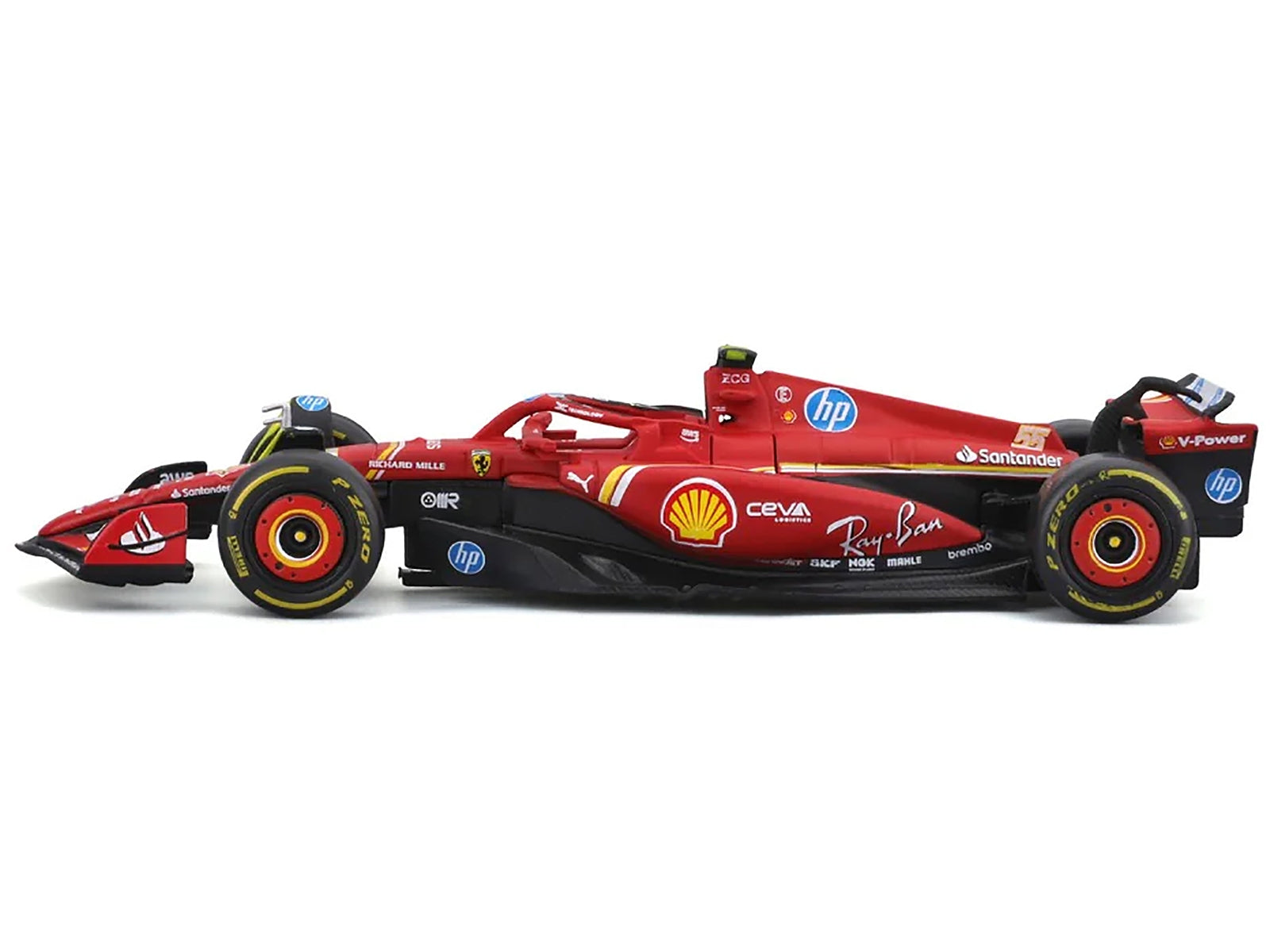 Ferrari SF-24 #55 Carlos Sainz "Formula One F1 World Championship" (2024) "Formula Racing" Series 1/43 Diecast Model Car by Bburago Bburago