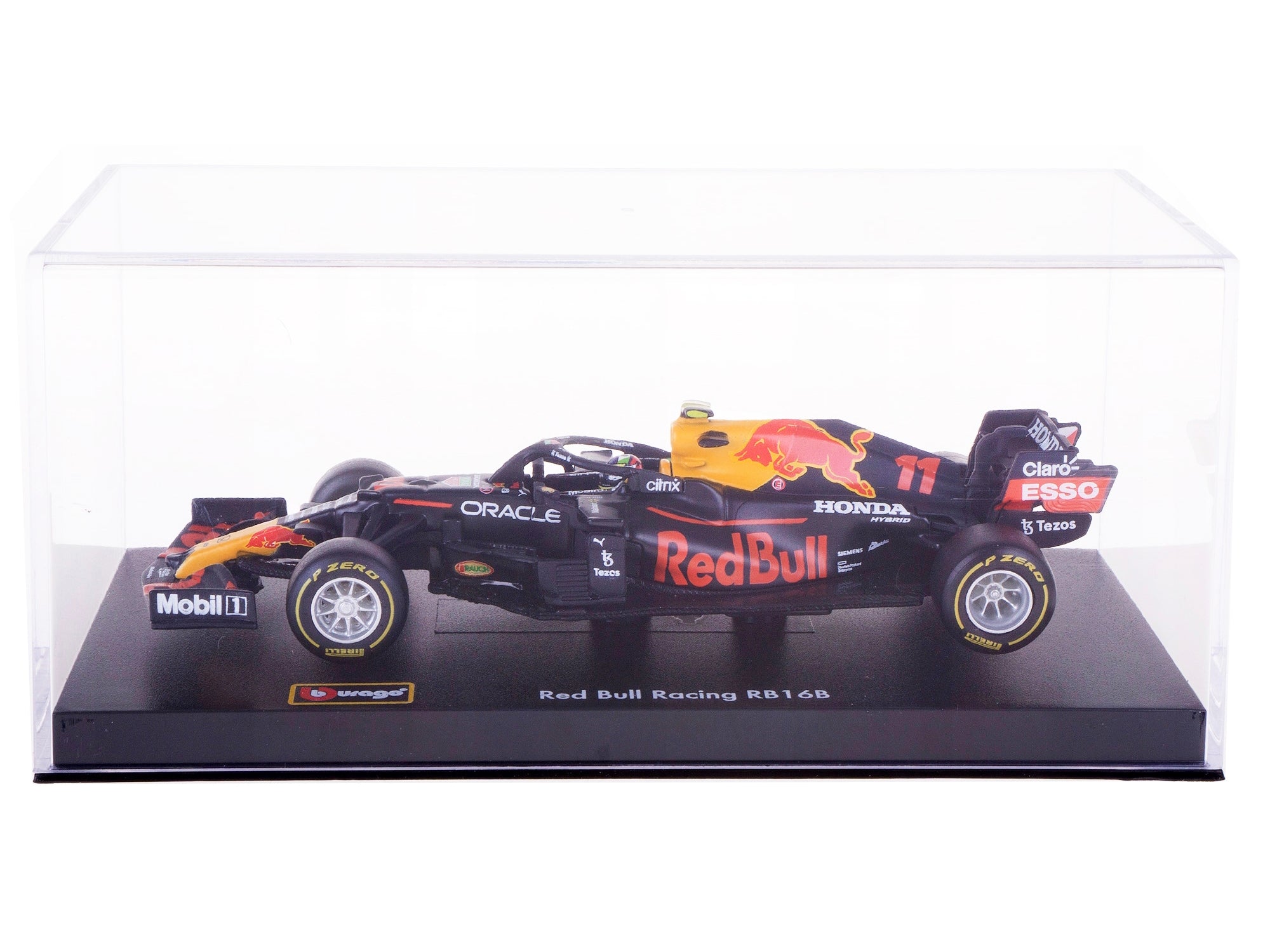 Honda Red Bull Racing RB16B #11 Sergio Perez Formula One F1 (2021) with Display Case 1/43 Diecast Model Car by Bburago Bburago