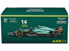 Load image into Gallery viewer, Aston Martin AMR23 #14 Fernando Alonso &quot;Cognizant Aramco F1 Team&quot; Formula One F1 World Championship (2023) with Display Case &quot;Race&quot; Series 1/43 Diecast Model Car by Bburago Bburago
