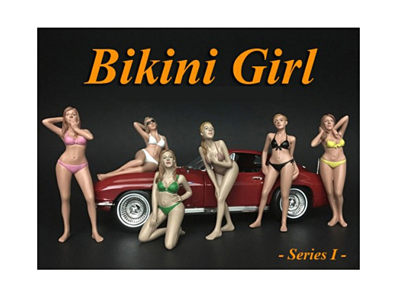 Bikini Calendar Girls Series I 6 piece Figurine Set for 1/24 Scale Models by American Diorama American Diorama