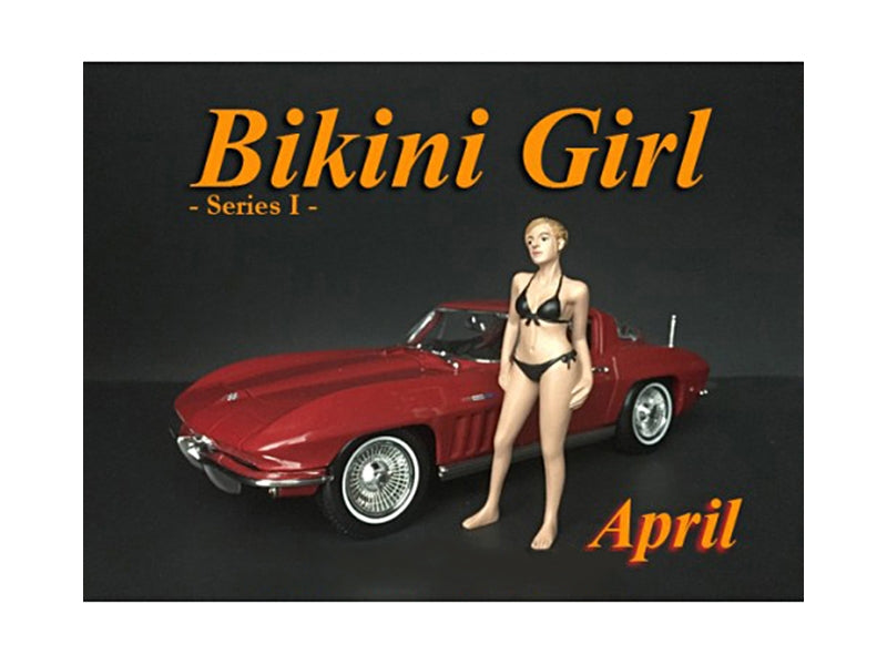 April Bikini Calendar Girl Figure for 1/24 Scale Models by American Diorama American Diorama