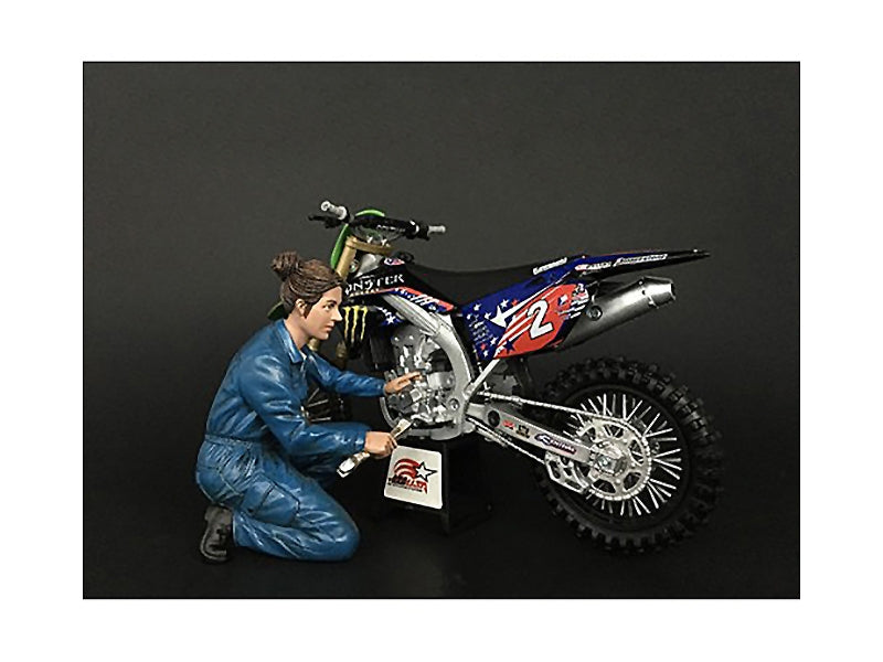 Mechanic Chole Figurine for 1/12 Scale Motorcycle Models by American Diorama American Diorama