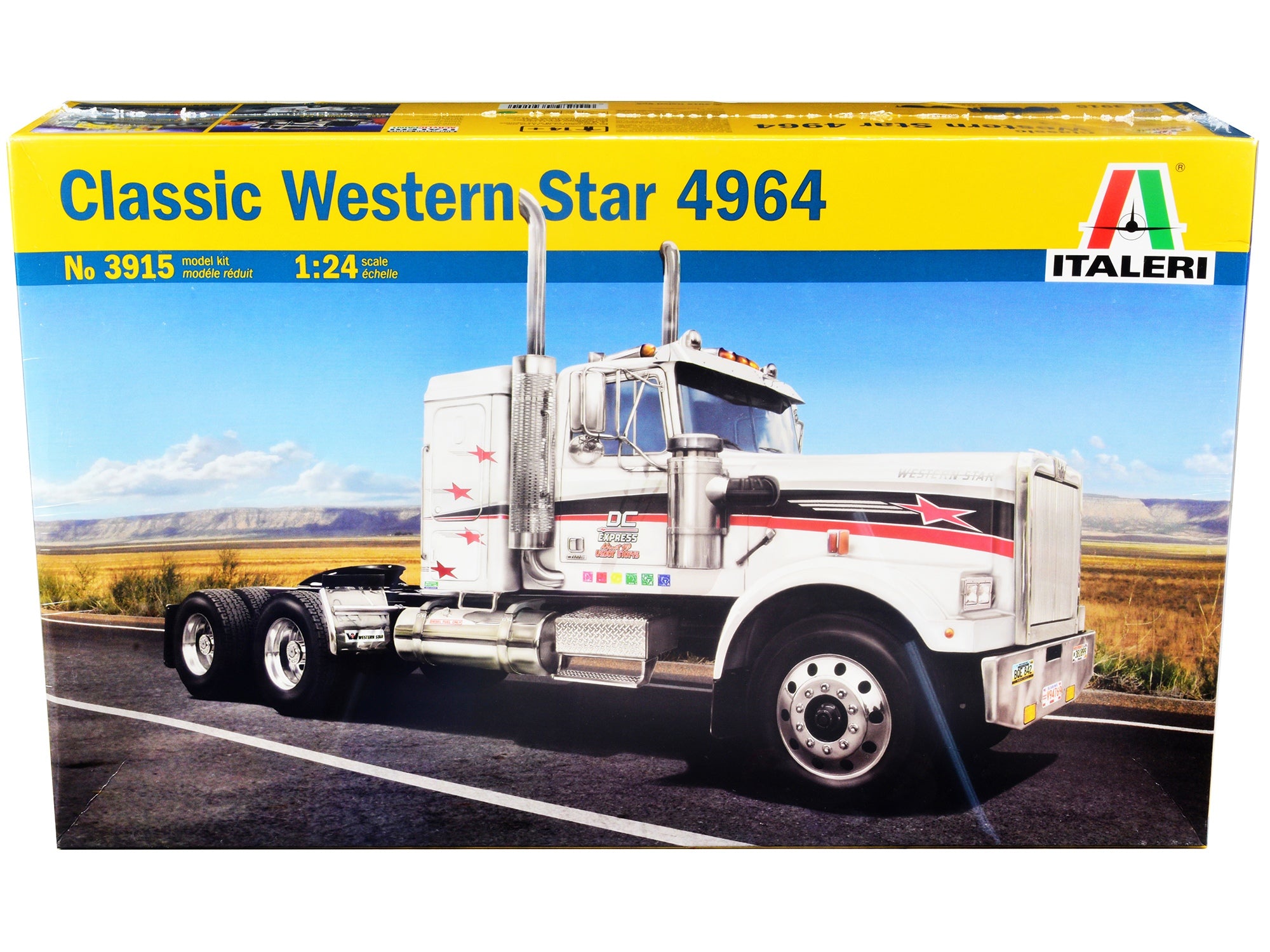 Skill 3 Model Kit Western Star Classic 4964 Truck Tractor 1/24 Scale Model by Italeri Italeri