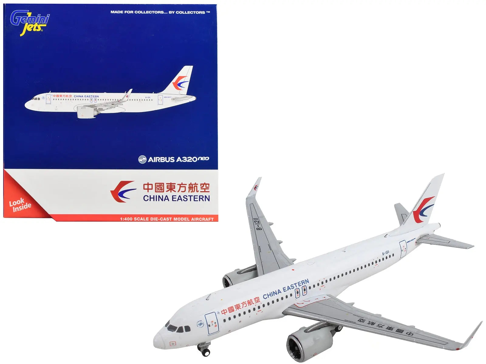 Airbus A320neo Commercial Aircraft "China Eastern Airlines" White 1/400 Diecast Model Airplane by GeminiJets GeminiJets