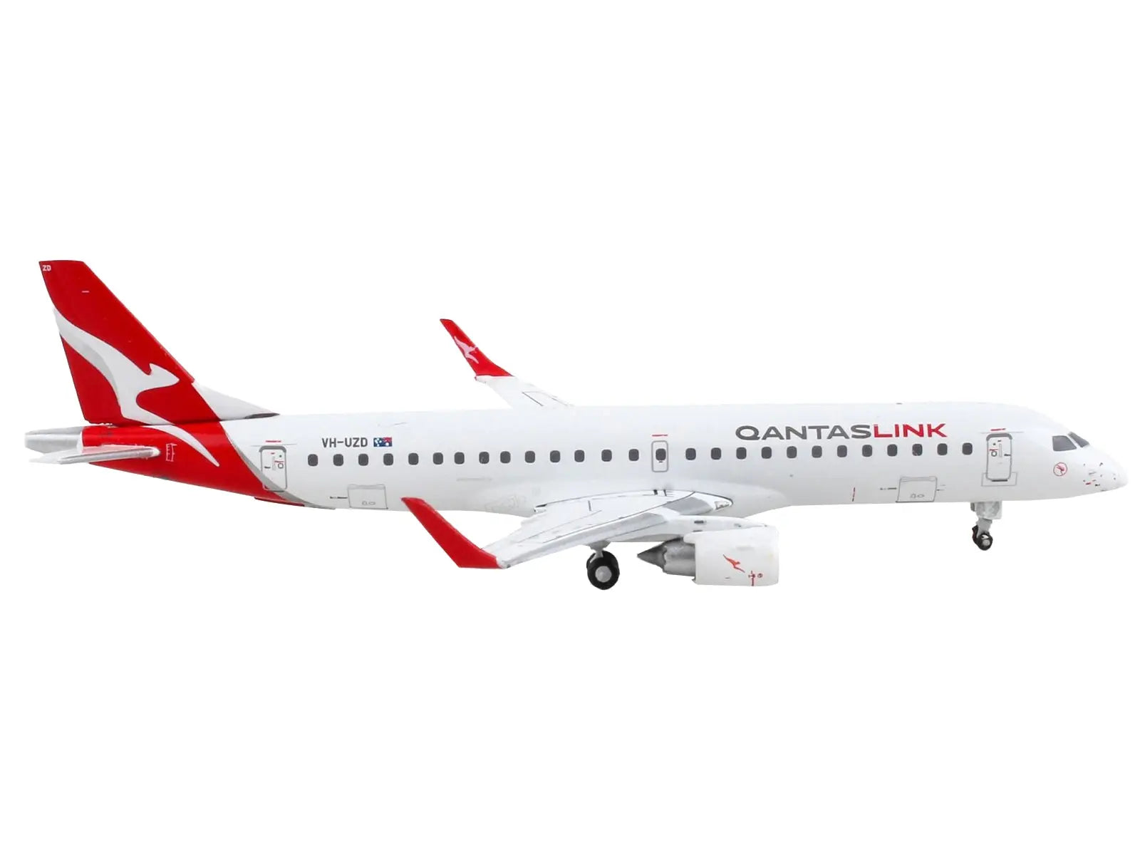 Embraer ERJ-190 Commercial Aircraft "QantasLink" White with Red Tail 1/400 Diecast Model Airplane by GeminiJets GeminiJets