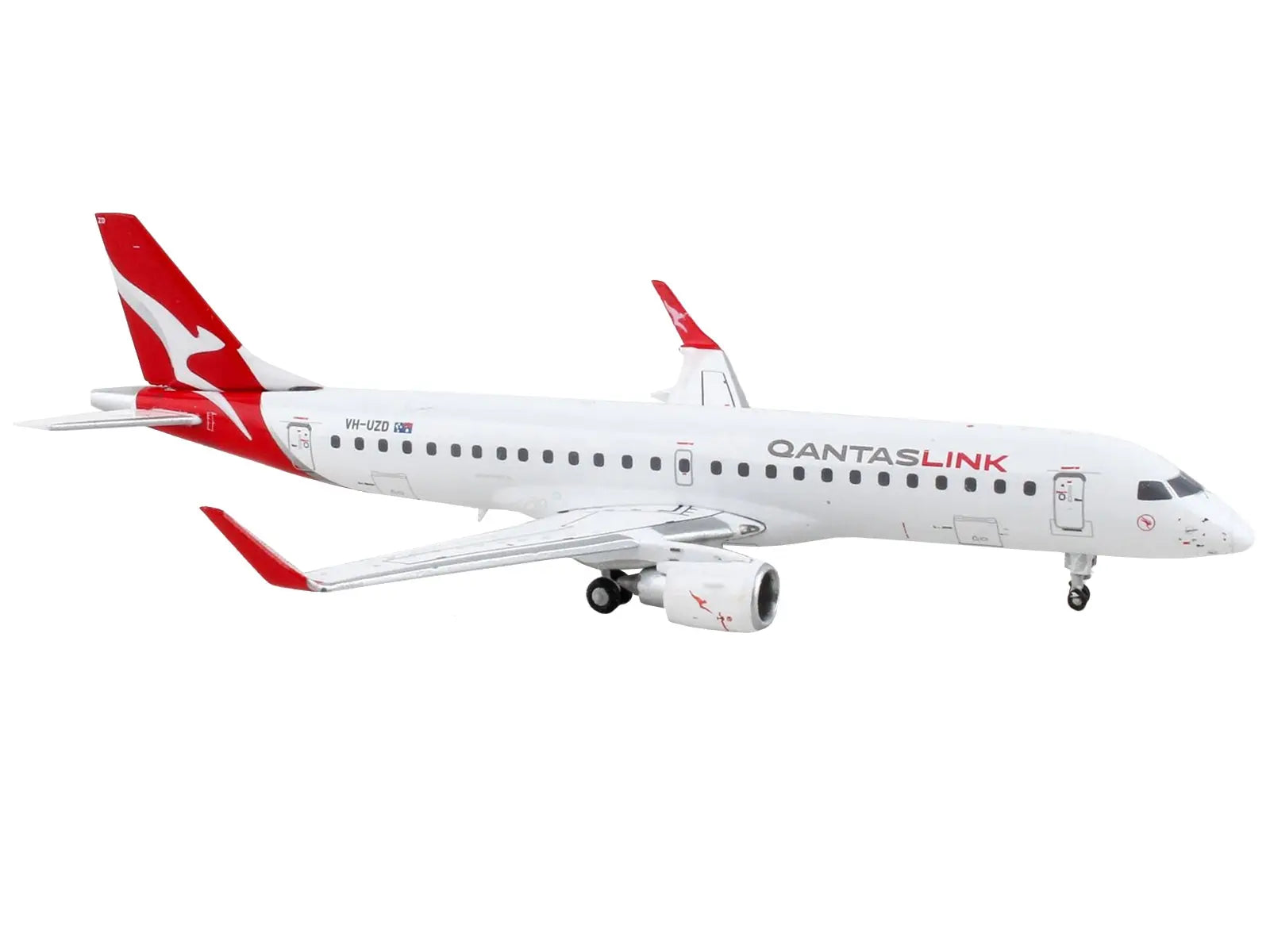 Embraer ERJ-190 Commercial Aircraft "QantasLink" White with Red Tail 1/400 Diecast Model Airplane by GeminiJets GeminiJets