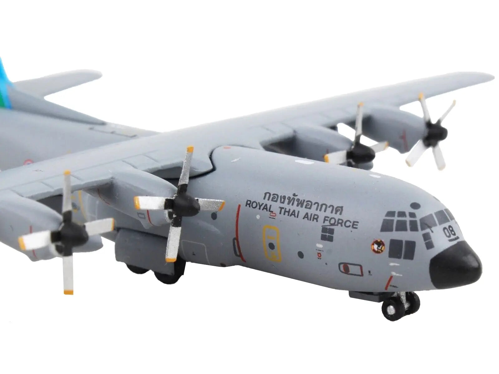 Lockheed C-130H Hercules Transport Aircraft "Royal Thai Air Force (RTAF)-30th Anniversary" Gray "Gemini Macs" Series 1/400 Diecast Model Airplane by GeminiJets GeminiJets