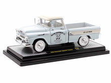 Load image into Gallery viewer, 1958 Chevrolet Apache Cameo Pickup Truck &quot;Mooneyes&quot; Light Gray with White Top Limited Edition to 6650 pieces Worldwide 1/24 Diecast Model Car by M2 Machines M2
