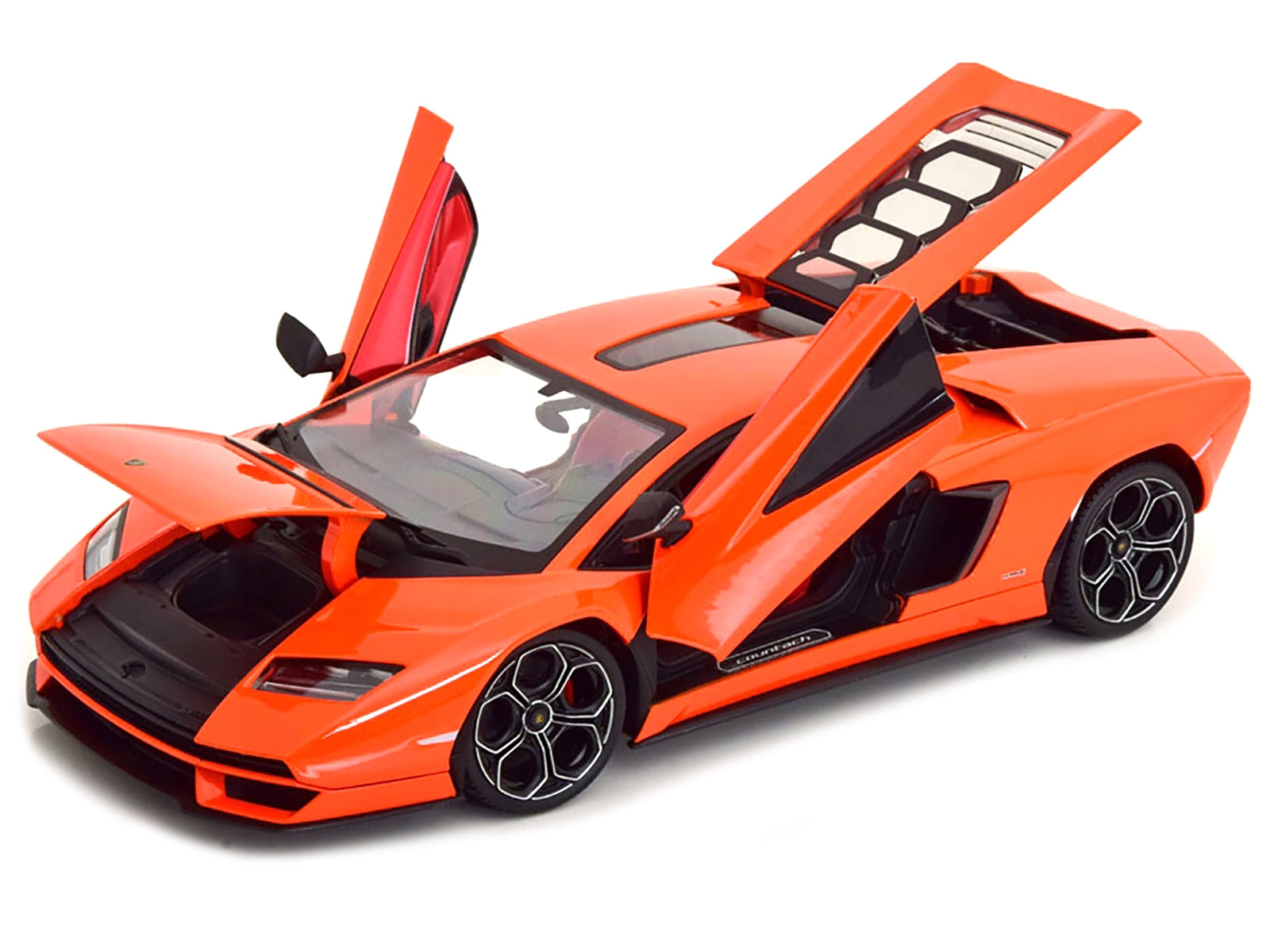 Lamborghini Countach LPI 800-4 Orange with Red Interior "Special Edition" 1/18 Diecast Model Car by Maisto Maisto