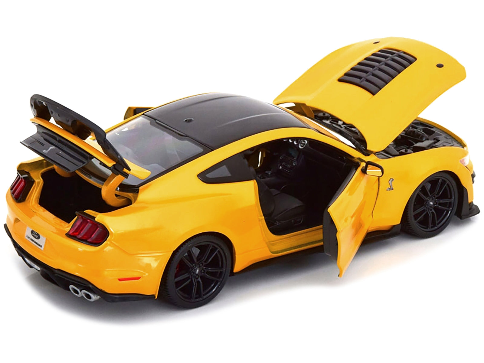 2020 Ford Mustang Shelby GT500 Yellow with Black Top "Special Edition" 1/18 Diecast Model Car by Maisto Maisto