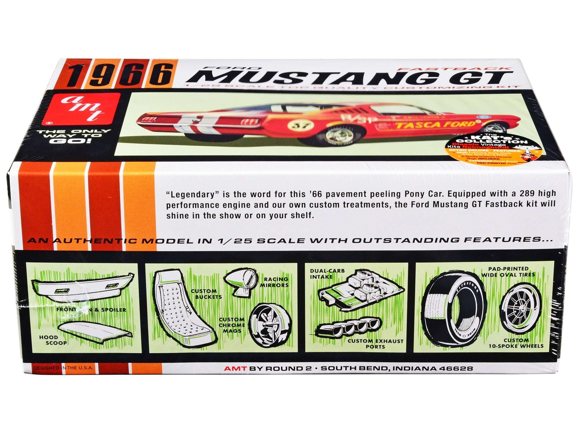 Skill 2 Model Kit 1966 Ford Mustang GT Fastback 1/25 Scale Model by AMT AMT