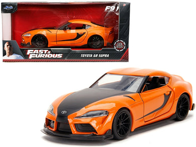 Toyota GR Supra Orange with Black Stripes 