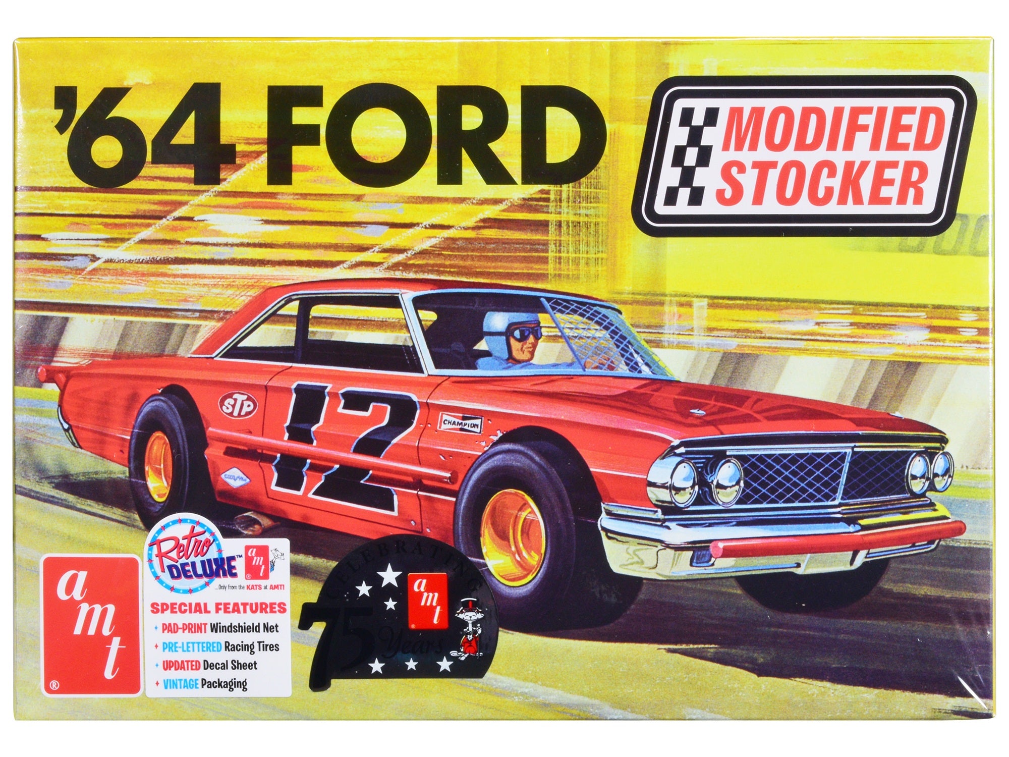 Skill 2 Model Kit 1964 Ford Galaxie "Modified Stocker" 1/25 Scale Model by AMT AMT