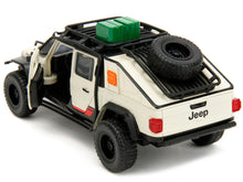 Load image into Gallery viewer, Jeep Gladiator Pickup Truck with Equipment Shell Beige with Graphics &quot;Biosyn Genetics&quot; &quot;Jurassic World Dominion&quot; (2022) Movie &quot;Hollywood Rides&quot; Series 1/32 Diecast Model Car by Jada Jada
