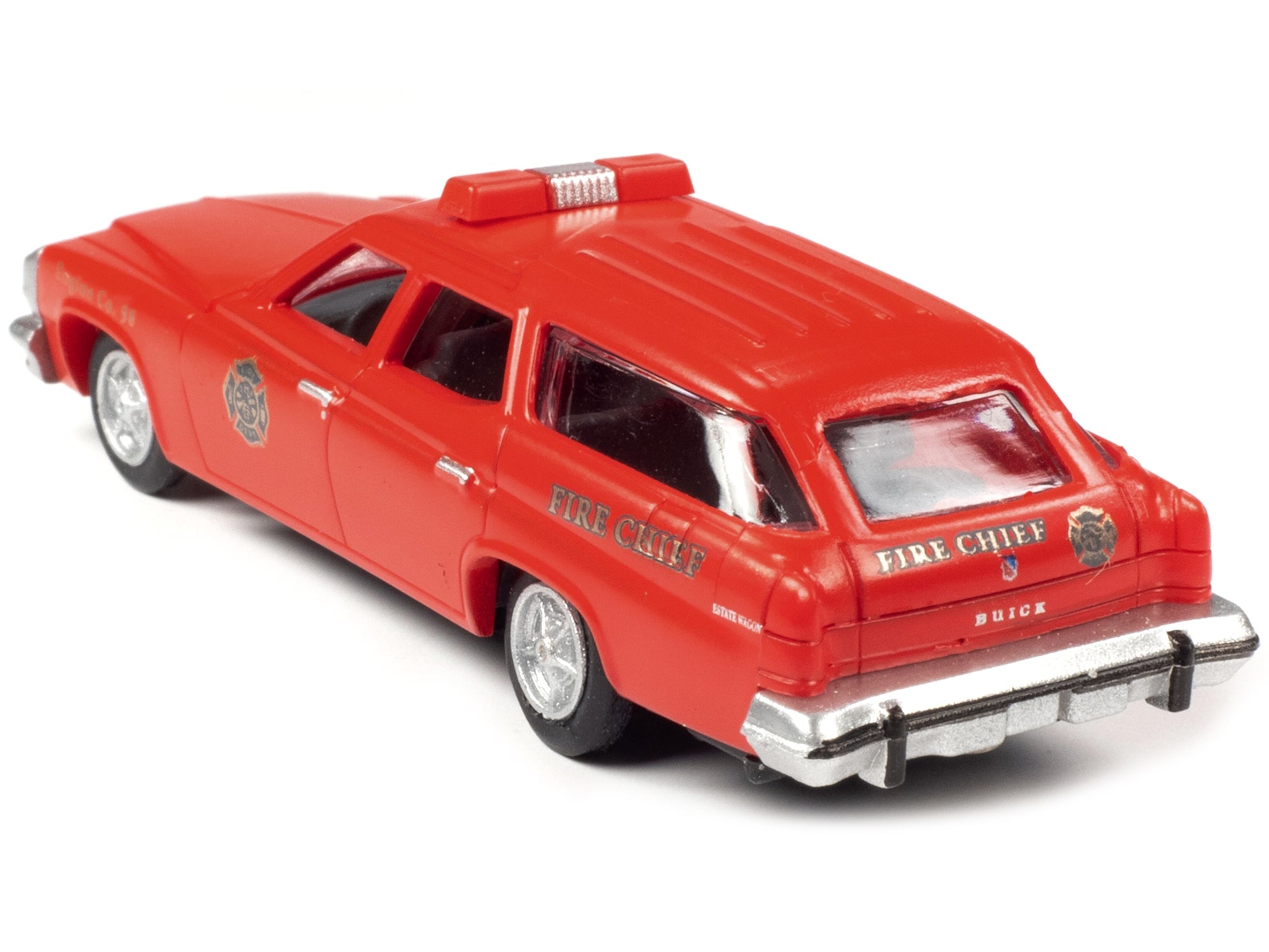 1974 Buick Estate Station Wagon Red "Fire Chief" 1/87 (HO) Scale Model by Classic Metal Works Classic Metal Works