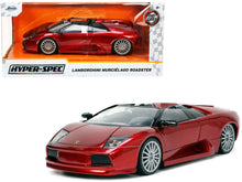 Load image into Gallery viewer, Lamborghini Murcielago Roadster Red Metallic &quot;Hyper-Spec&quot; Series 1/24 Diecast Model Car by Jada Jada
