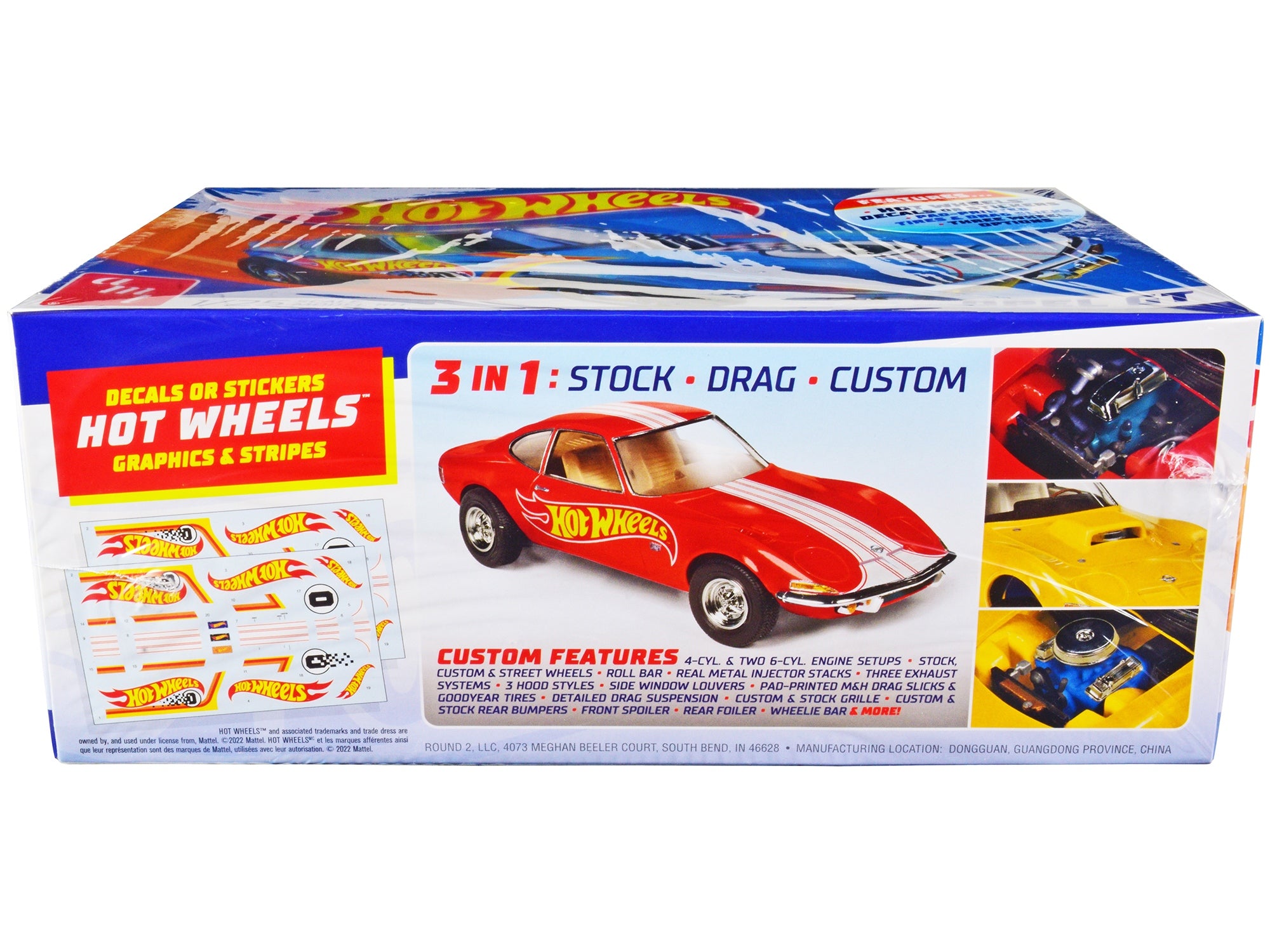 Skill 2 Model Kit Hot Wheels Opel GT 3-in-1 Kit 1/25 Scale Model by AMT AMT