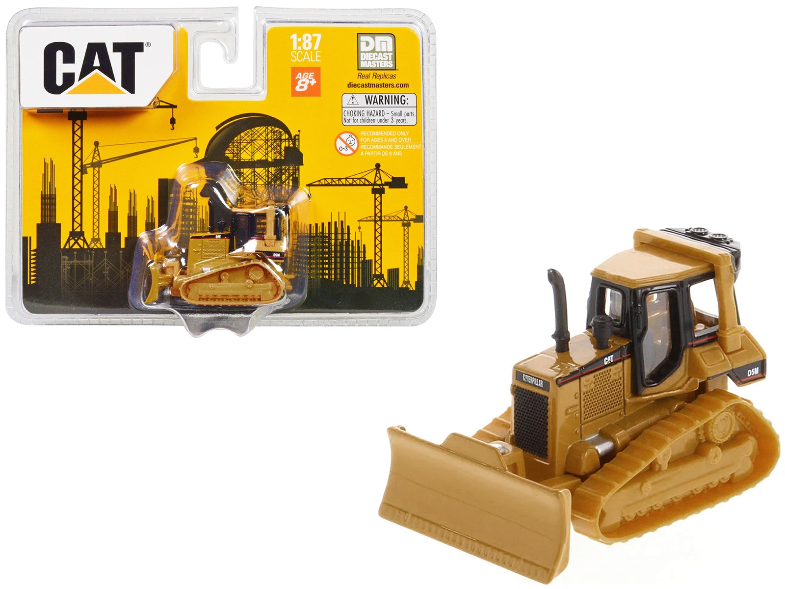 CAT Caterpillar D5M Track-Type Tractor Yellow 1/87 (HO) Diecast Model by Diecast Masters Diecast Masters