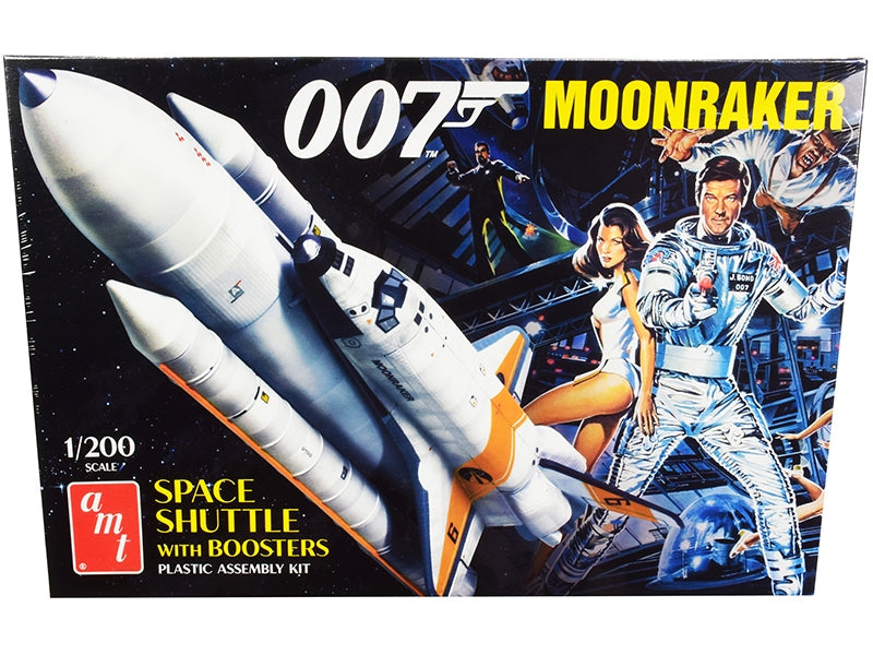 Skill 2 Model Kit Space Shuttle with Boosters "Moonraker" (1979) Movie (James Bond 007) 1/200 Scale Model by AMT AMT