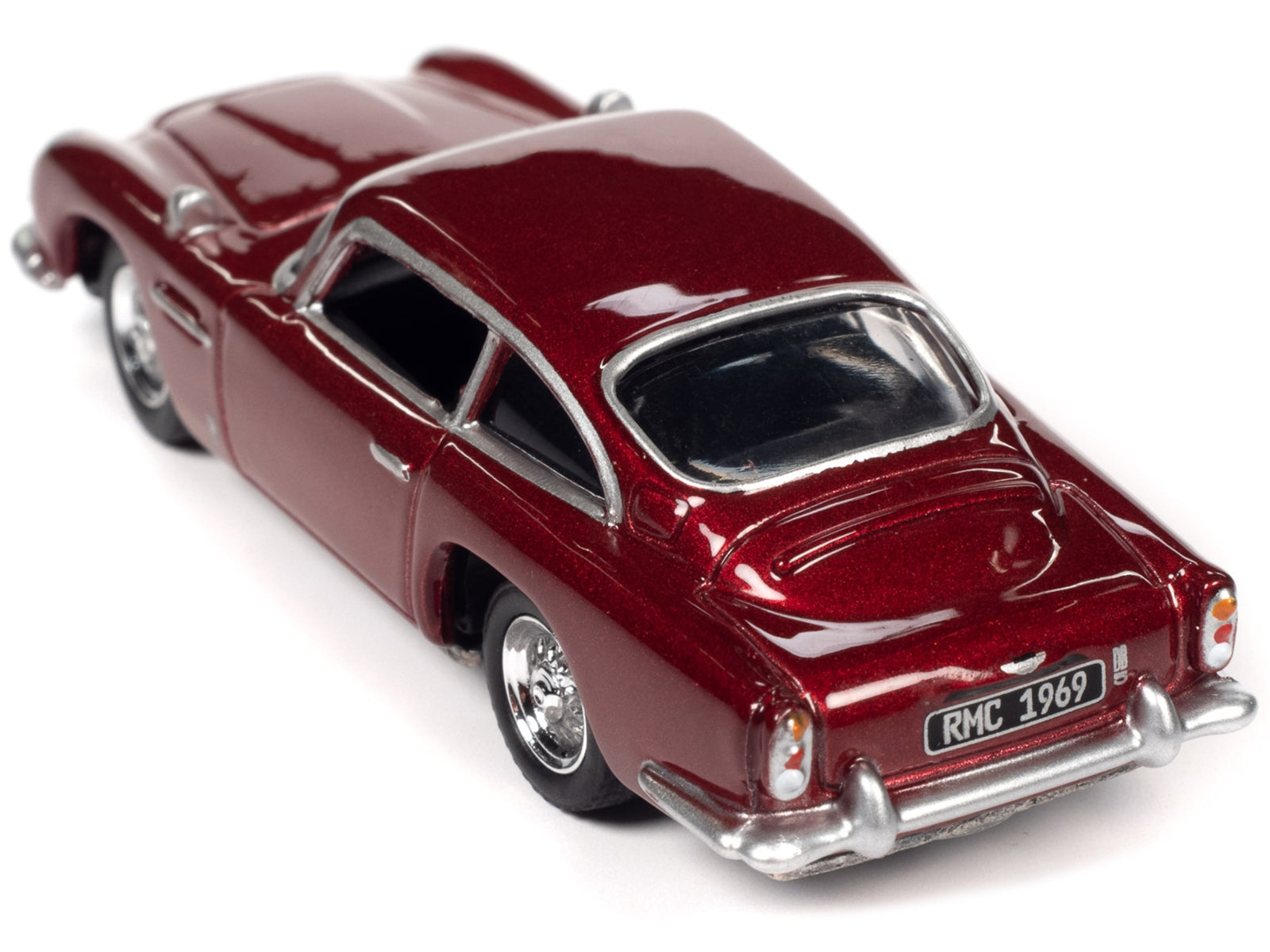 1966 Aston Martin DB5 RHD (Right Hand Drive) Rossa Rubina Chiara Red Metallic "Classic Gold Collection" 2023 Release 1 Limited Edition to 4428 pieces Worldwide 1/64 Diecast Model Car by Johnny Lightning Johnny Lightning