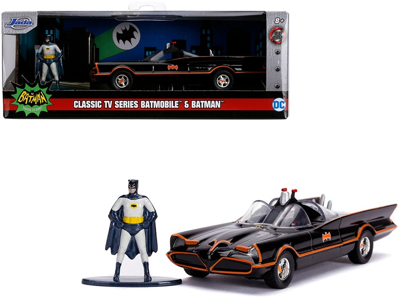 1966 Batmobile with Diecast Batman Figurine "Batman" (1966-1968) Classic TV Series "DC Comics" "Hollywood Rides" Series 1/32 Diecast Model Car by Jada Jada