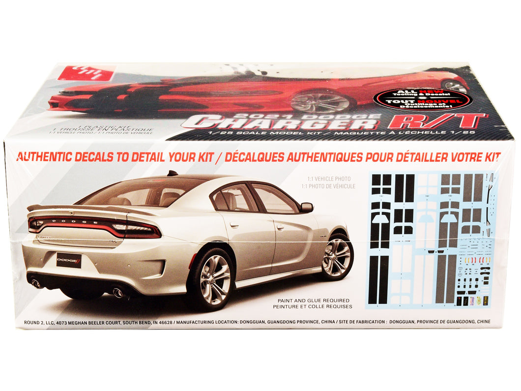 Skill 2 Model Kit 2021 Dodge Charger R/T 1/25 Scale Model by AMT AMT