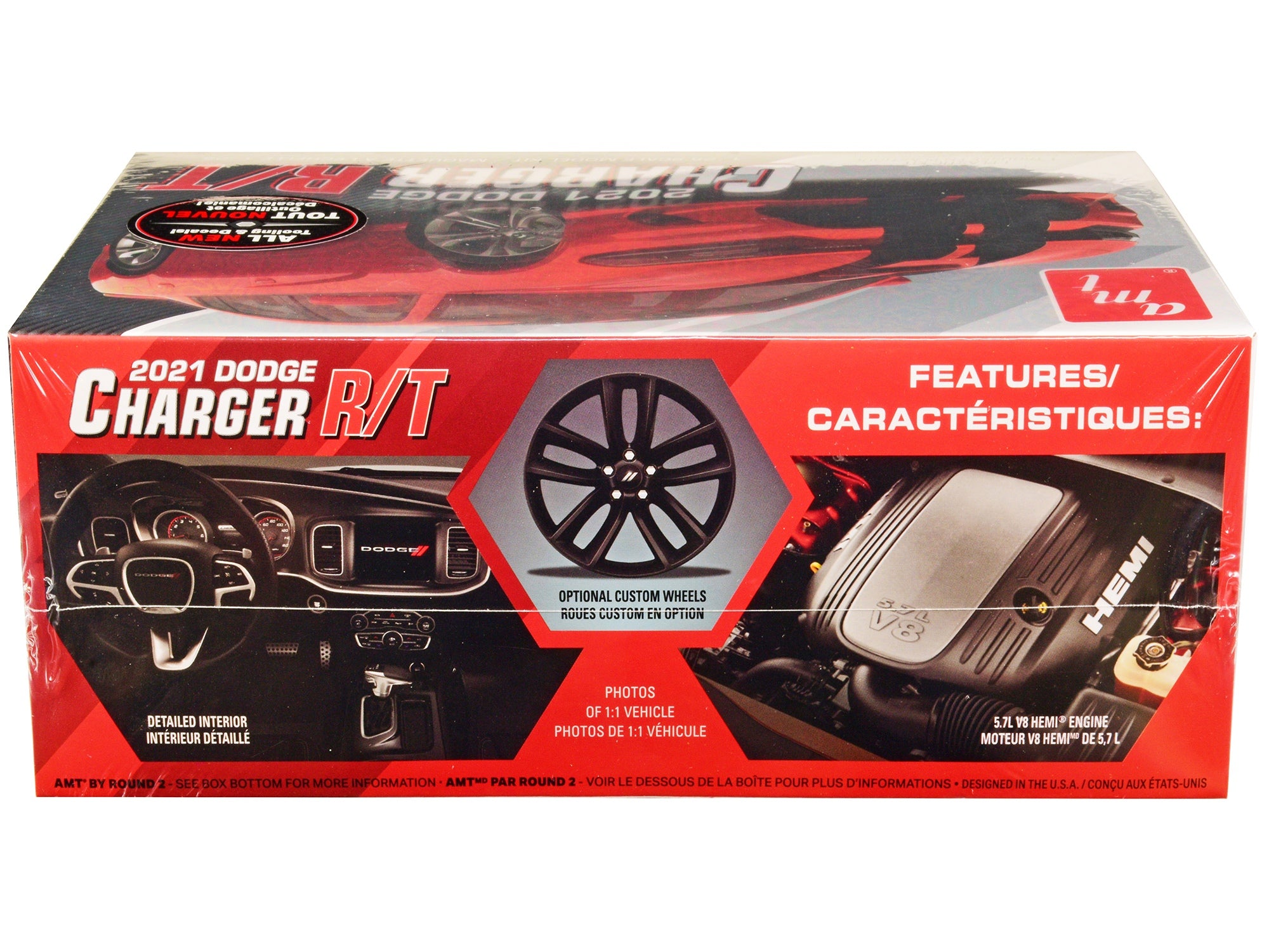 Skill 2 Model Kit 2021 Dodge Charger R/T 1/25 Scale Model by AMT AMT