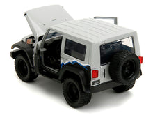 Load image into Gallery viewer, 2007 Jeep Wrangler Gray and Black with Blue and White Stripes with Extra Wheels &quot;Just Trucks&quot; Series 1/24 Diecast Model Car by Jada Jada
