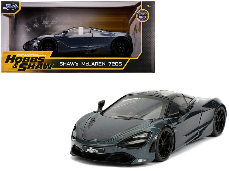 Shaw's McLaren 720S RHD (Right Hand Drive) Metallic Gray "Fast & Furious Presents: Hobbs & Shaw" (2019) Movie 1/24 Diecast Model Car by Jada Jada