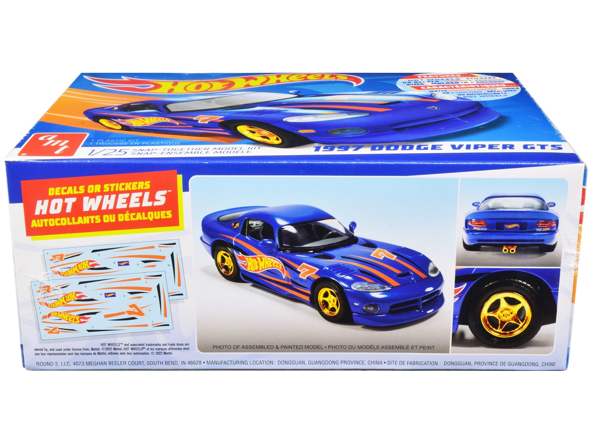 Skill 1 Snap Model Kit 1997 Dodge Viper GTS "Hot Wheels" 1/25 Scale Model by AMT AMT