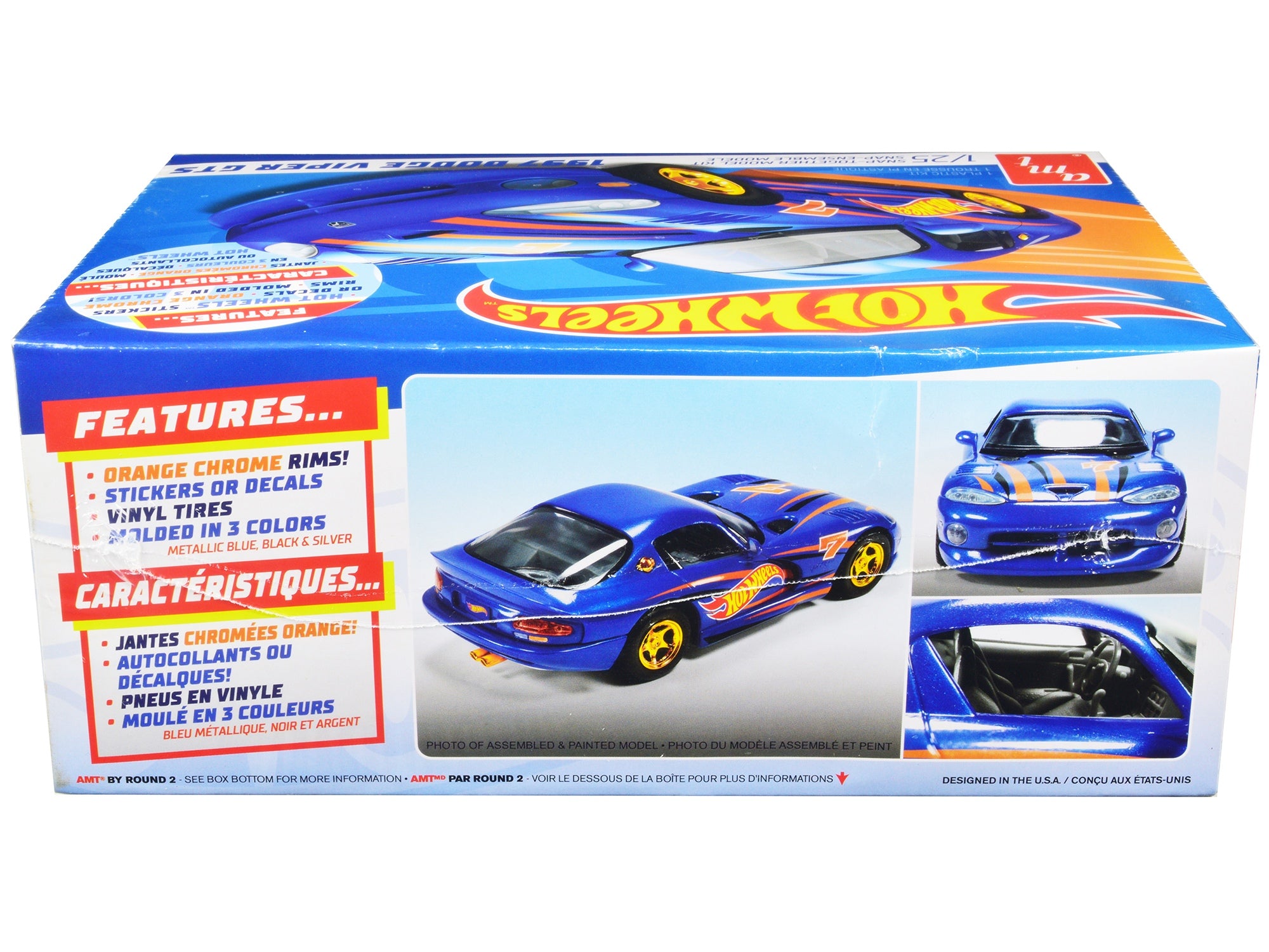 Skill 1 Snap Model Kit 1997 Dodge Viper GTS "Hot Wheels" 1/25 Scale Model by AMT AMT