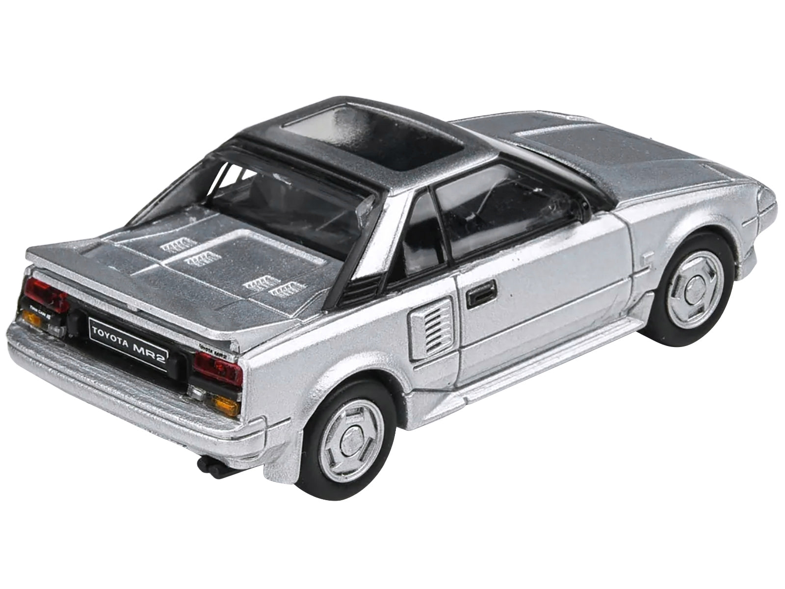 1985 Toyota MR2 MK1 Super Silver Metallic with Sunroof 1/64 Diecast Model Car by Paragon Models Paragon