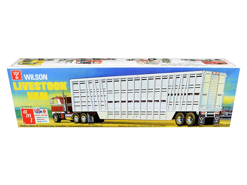 Skill 3 Model Kit Wilson Livestock Van Trailer 1/25 Scale Model by AMT AMT