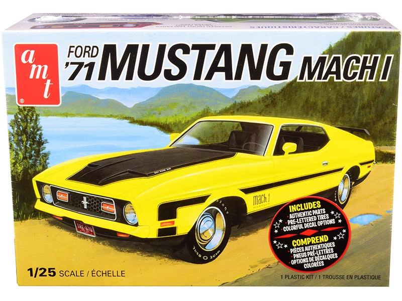 Skill 2 Model Kit 1971 Ford Mustang Mach I 1/25 Scale Model by AMT AMT