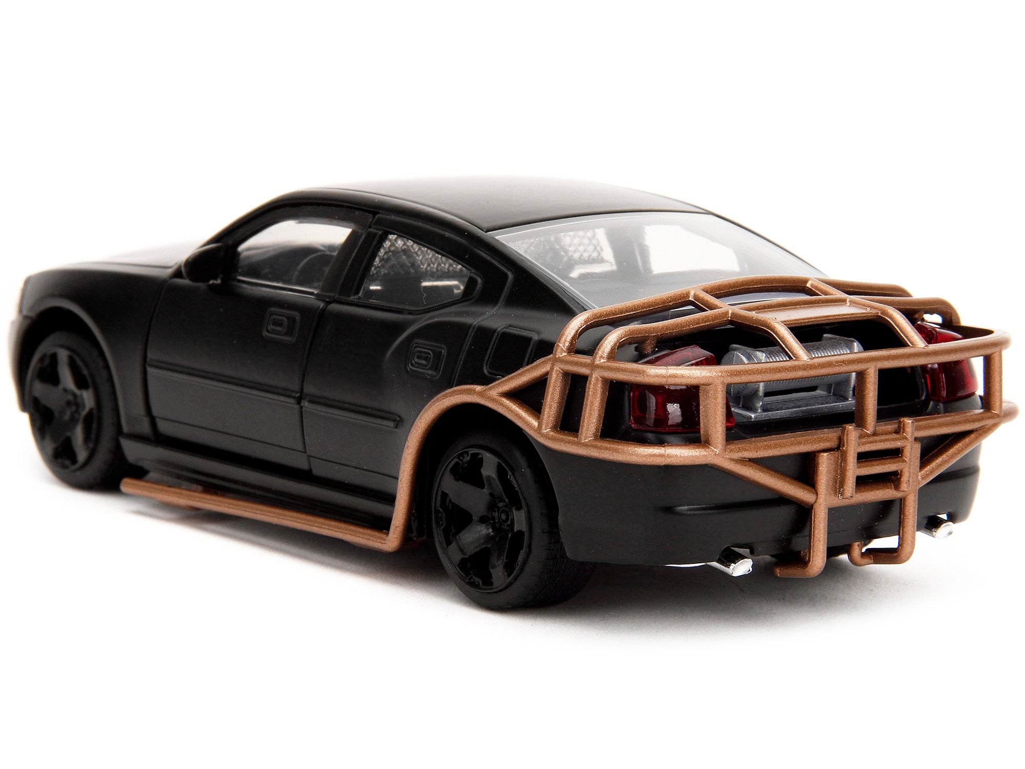 2006 Dodge Charger Matt Black with Outer Cage "Fast & Furious" Series 1/32 Diecast Model Car by Jada Jada